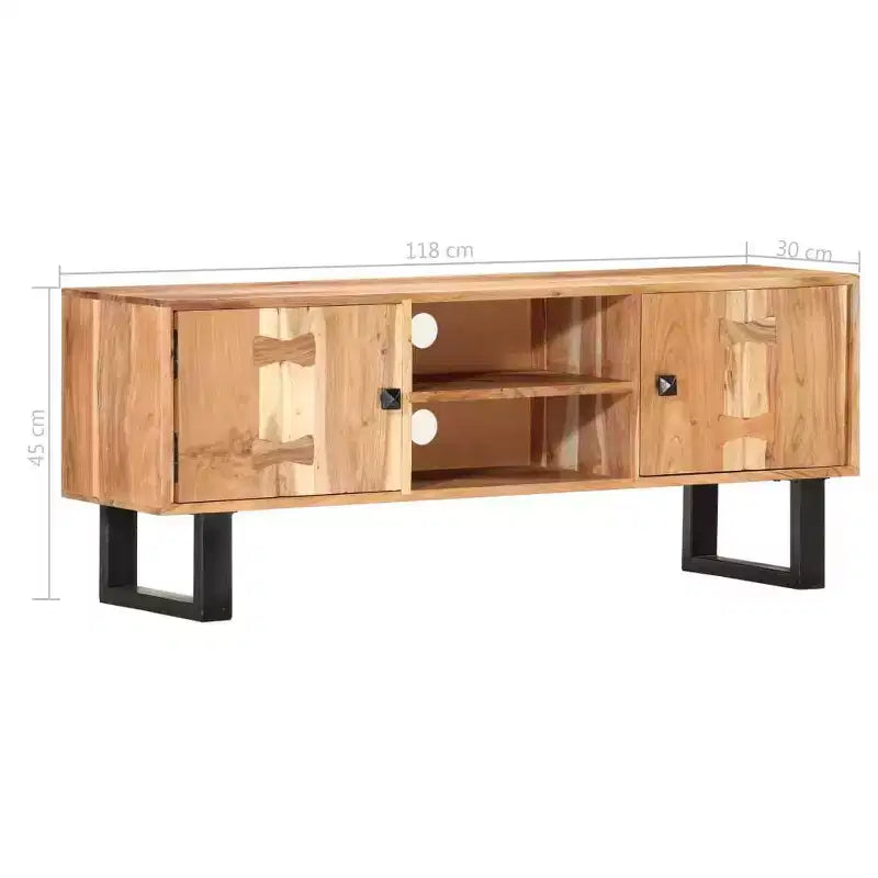 Set Lounge da Giardino 5 Pezzi in Legno di Acacia - Versatile Arredo da Esterno con Cuscini Bianco Crema per Patio, Terrazza o Giardino