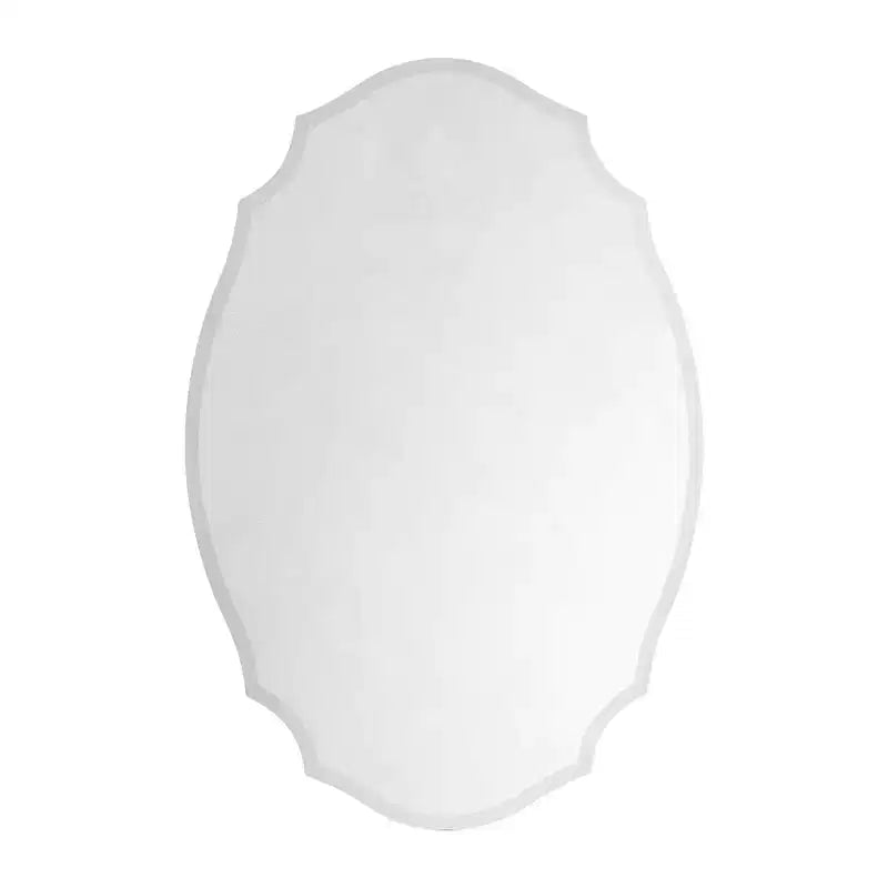 Mobiletto specchiera 20 in. L x 30 in. H a superficie con montaggio a incasso, senza cornice, a specchio irregolare ad arco, con bordo smussato, novità/specialità