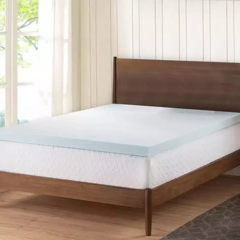 Delara Materassino Topper in Memory Foam da 5 cm Infuso in Gel, Certificato Certipur-US, Design Ventilato per una Migliore Circolazione dell'Aria