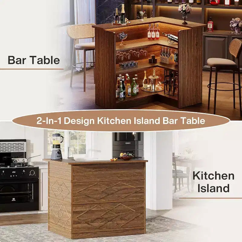Mobile bar angolare a L, tavolo da liquori angolare a 4 ripiani con portabicchieri e ripiani, per cucina, soggiorno, pub domestico