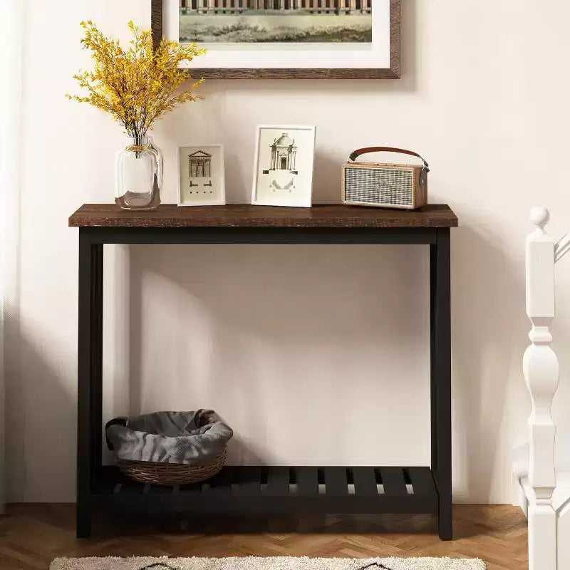 Console in Legno Andreas con Ripiano Inferiore