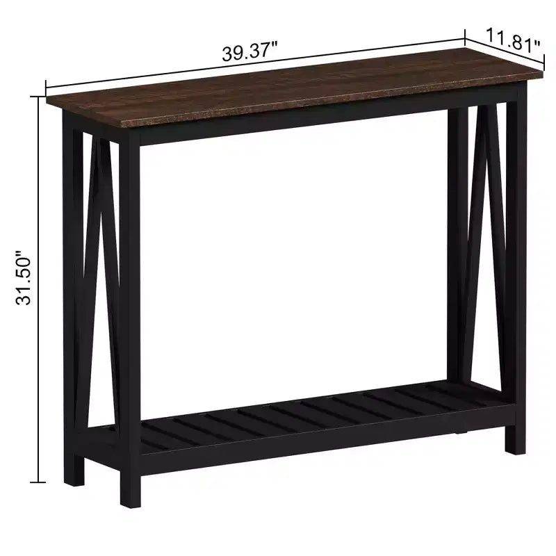 Console in Legno Andreas con Ripiano Inferiore