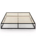 Mellow Modernista 10 Metal Platform Bed Frame with Slat Foundation, King, Black