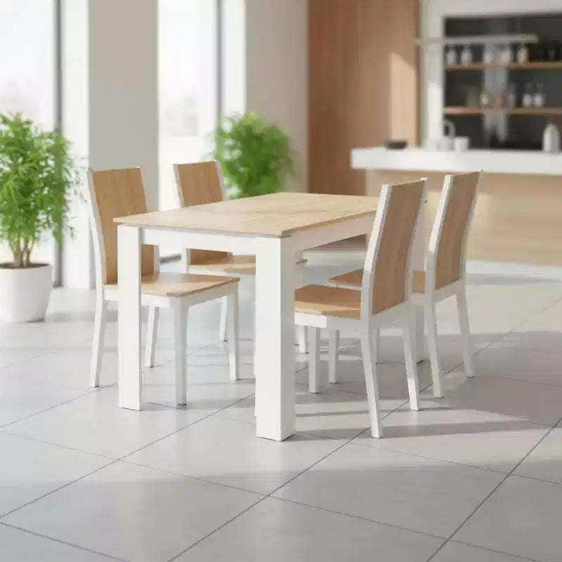 Tavolo da Pranzo Rettangolare per 24 Persone, Tavolo da Cucina e Sala da Pranzo con Struttura in Legno, per Piccoli Spazi, Appartamento, Ufficio Domestico, Rovere