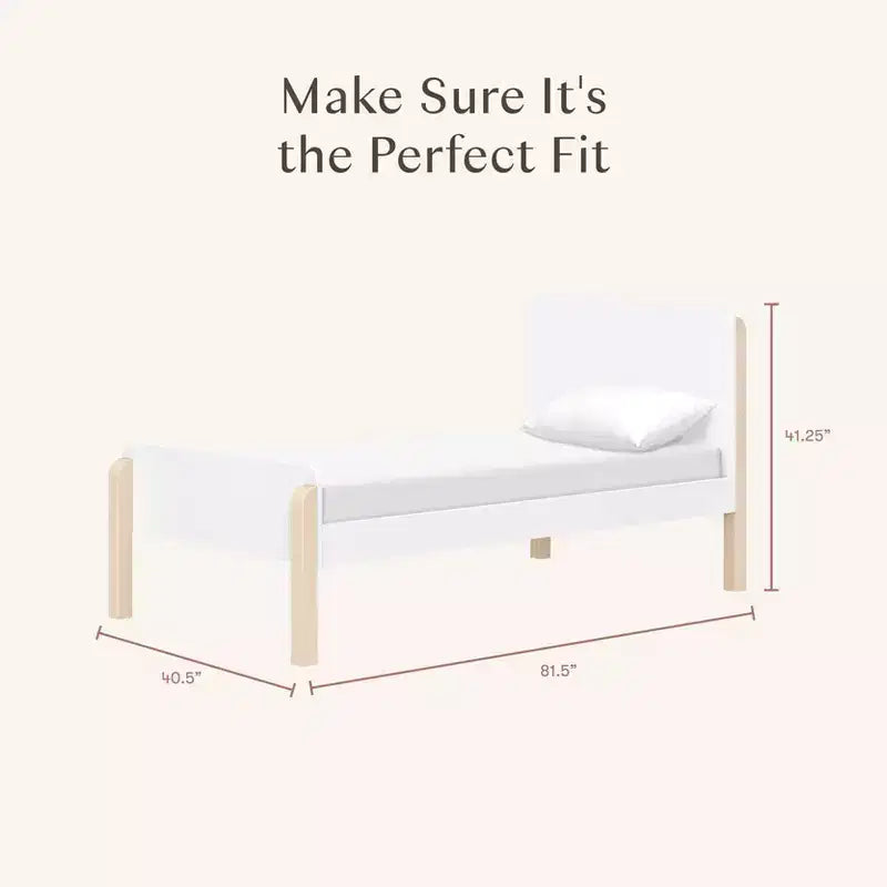 Letto singolo TipToe - Bianco e Naturale decapato