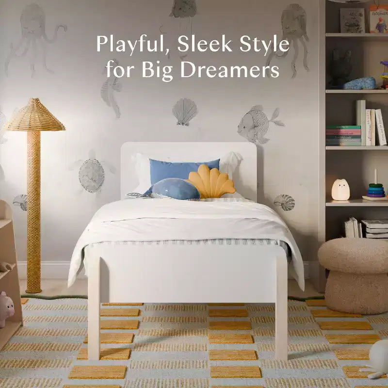 Letto singolo TipToe - Bianco e Naturale decapato