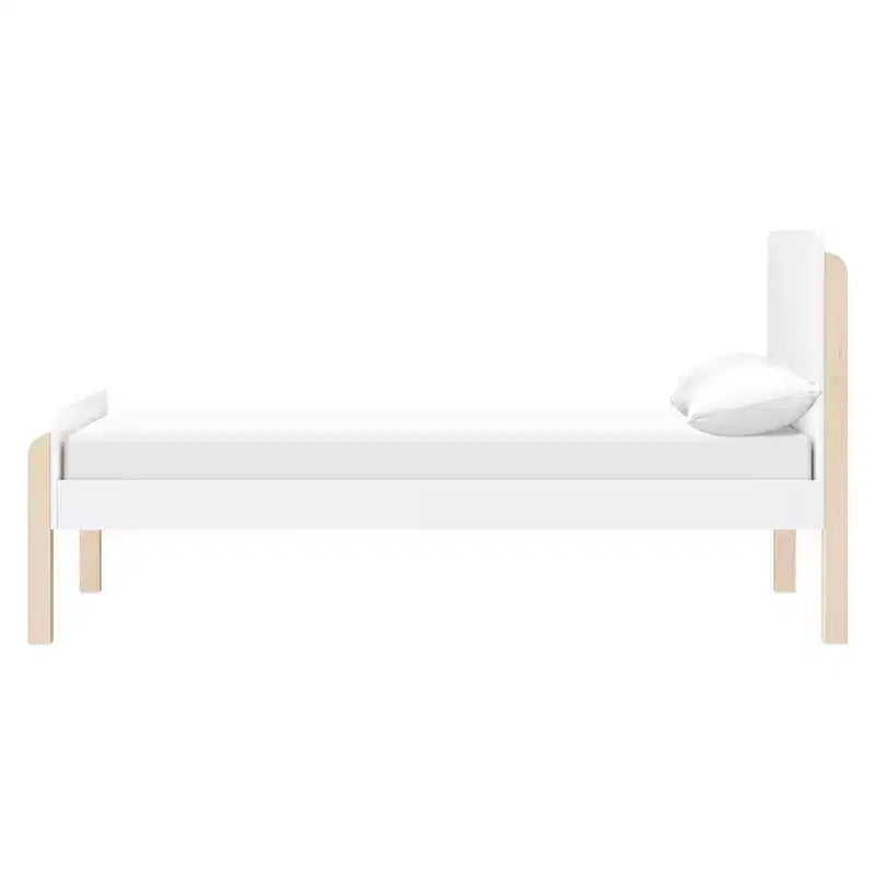 Letto singolo TipToe - Bianco e Naturale decapato