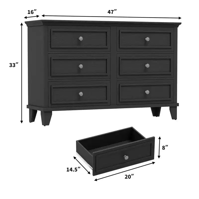 Comò a 3/6/7 cassetti, cassettiera in legno con squisiti manici in metallo, cassettiera dal design moderno per camera da letto, soggiorno, ingresso