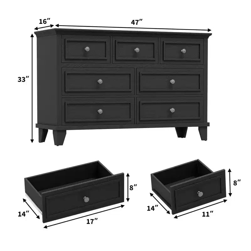 Comò a 3/6/7 cassetti, cassettiera in legno con squisiti manici in metallo, cassettiera dal design moderno per camera da letto, soggiorno, ingresso