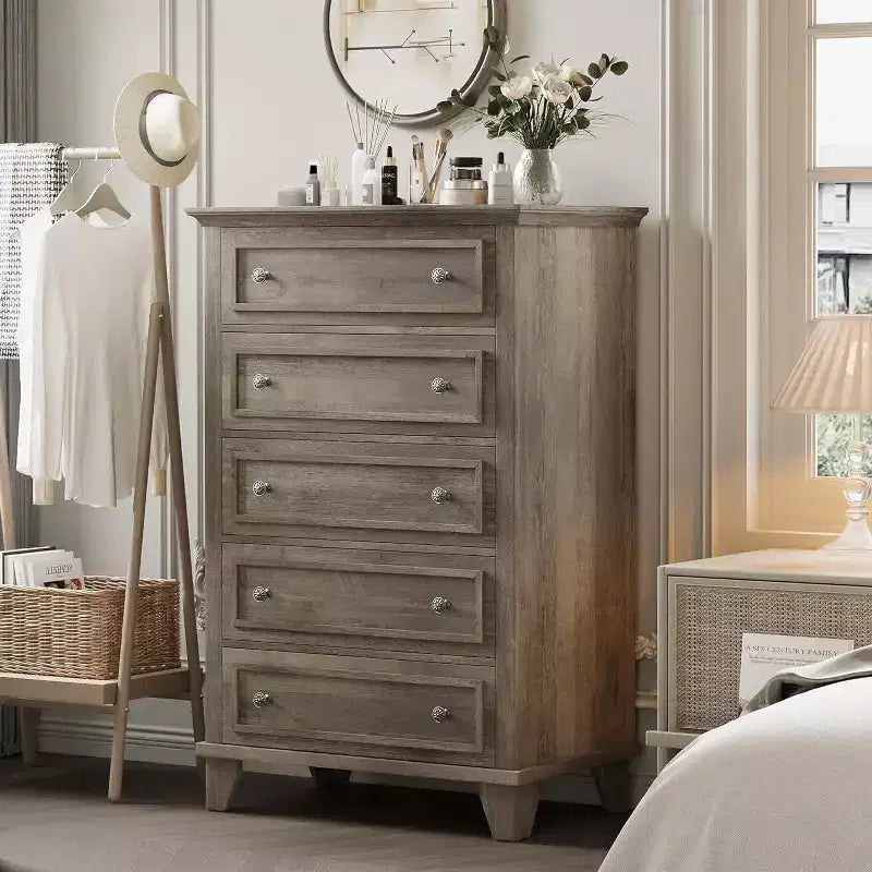 Comò a 3/6/7 cassetti, cassettiera in legno con squisiti manici in metallo, cassettiera dal design moderno per camera da letto, soggiorno, ingresso