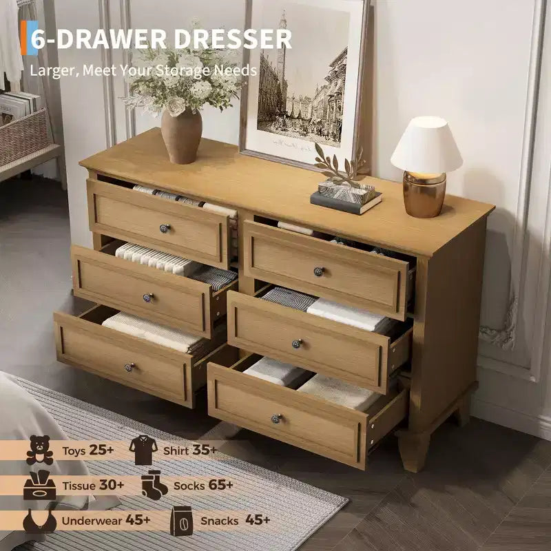 Comò a 3/6/7 cassetti, cassettiera in legno con squisiti manici in metallo, cassettiera dal design moderno per camera da letto, soggiorno, ingresso