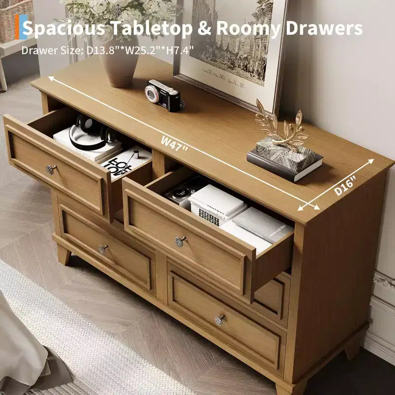 Comò a 3/6/7 cassetti, cassettiera in legno con squisiti manici in metallo, cassettiera dal design moderno per camera da letto, soggiorno, ingresso