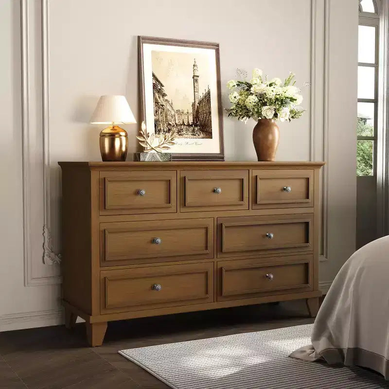 Comò a 3/6/7 cassetti, cassettiera in legno con squisiti manici in metallo, cassettiera dal design moderno per camera da letto, soggiorno, ingresso
