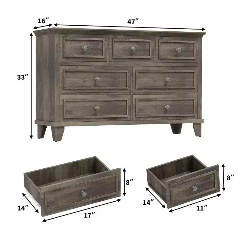 Comò a 3/6/7 cassetti, cassettiera in legno con squisiti manici in metallo, cassettiera dal design moderno per camera da letto, soggiorno, ingresso