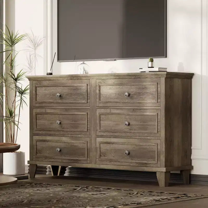 Comò a 3/6/7 cassetti, cassettiera in legno con squisiti manici in metallo, cassettiera dal design moderno per camera da letto, soggiorno, ingresso