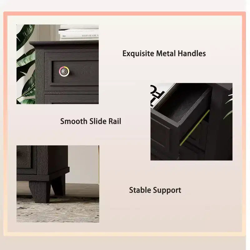 Comò a 3/6/7 cassetti, cassettiera in legno con squisiti manici in metallo, cassettiera dal design moderno per camera da letto, soggiorno, ingresso