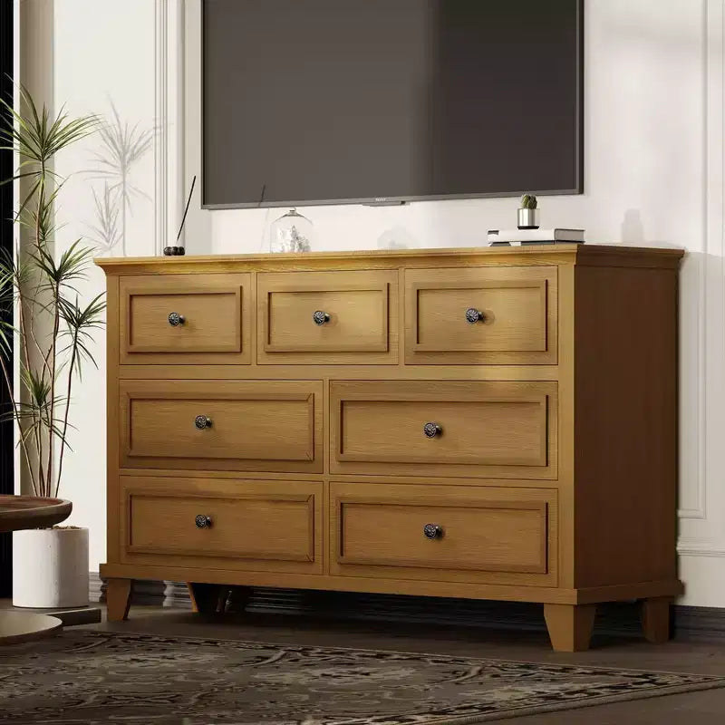 Comò a 3/6/7 cassetti, cassettiera in legno con squisiti manici in metallo, cassettiera dal design moderno per camera da letto, soggiorno, ingresso
