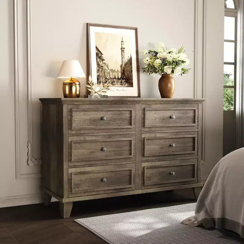 Comò a 3/6/7 cassetti, cassettiera in legno con squisiti manici in metallo, cassettiera dal design moderno per camera da letto, soggiorno, ingresso