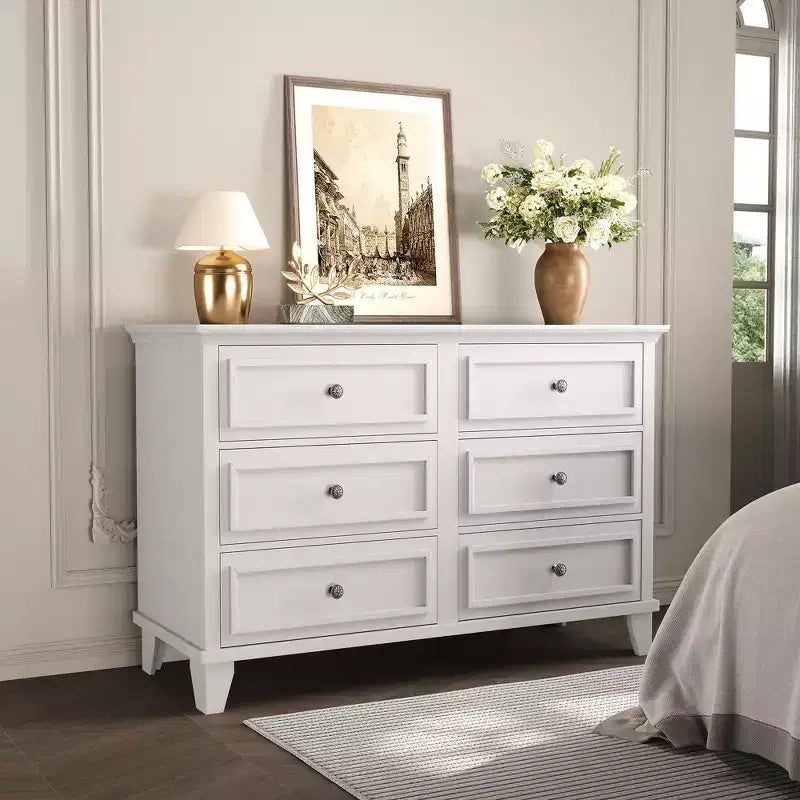 Comò a 3/6/7 cassetti, cassettiera in legno con squisiti manici in metallo, cassettiera dal design moderno per camera da letto, soggiorno, ingresso