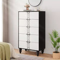 Acekool 5 Drawer Dresser, Modern Chest with Vintage Pattern and Deep Storage for Bedroom, Living Room, Entryway
