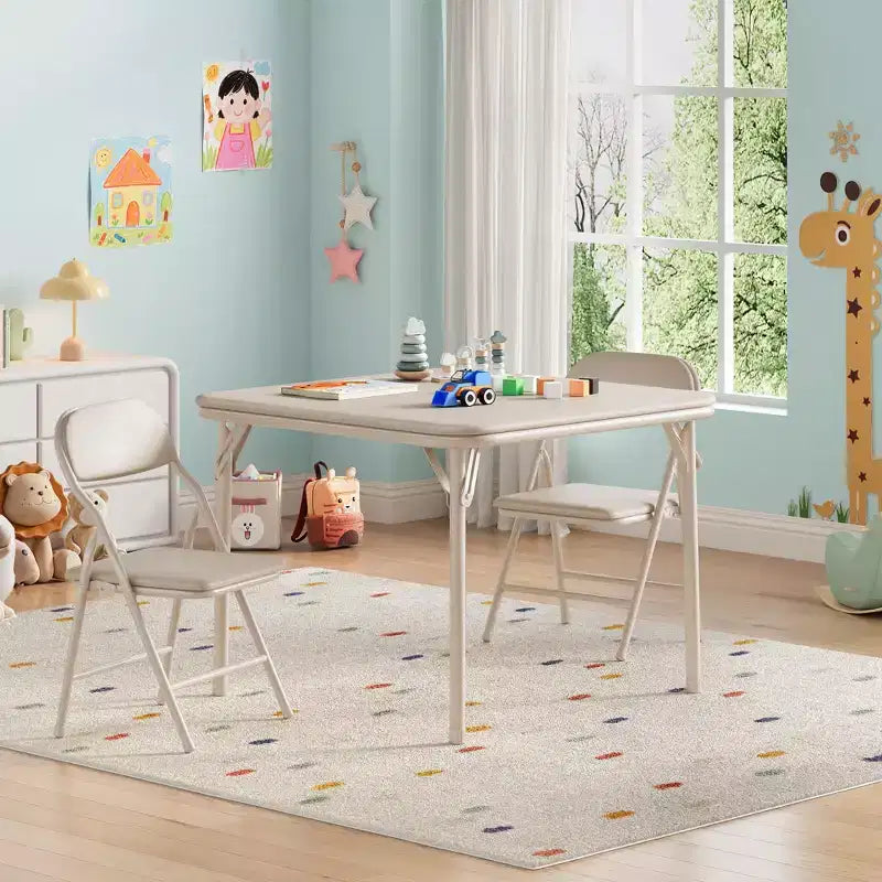Set Tavolo e Sedie Pieghevoli, Set Tavolo e Sedie per Bambini e Bambine per Sala da Pranzo, Asilo Nido, Aule