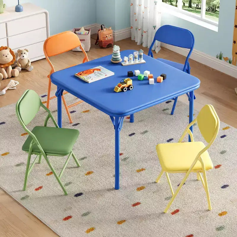Set Tavolo e Sedie Pieghevoli, Set Tavolo e Sedie per Bambini e Bambine per Sala da Pranzo, Asilo Nido, Aule