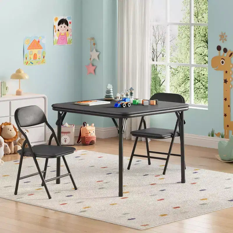 Set Tavolo e Sedie Pieghevoli, Set Tavolo e Sedie per Bambini e Bambine per Sala da Pranzo, Asilo Nido, Aule