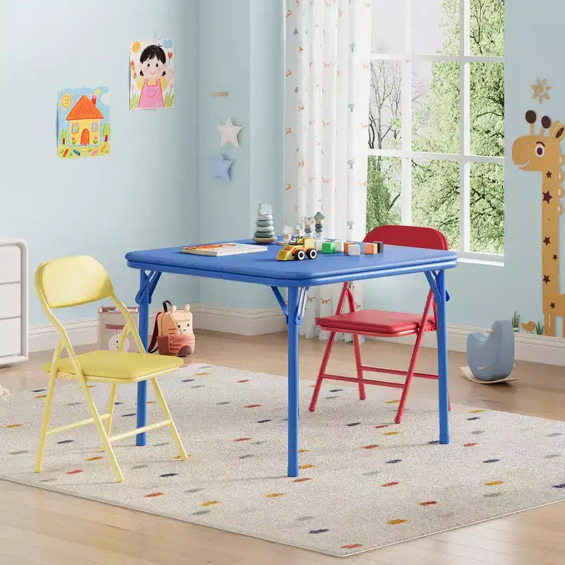 Set Tavolo e Sedie Pieghevoli, Set Tavolo e Sedie per Bambini e Bambine per Sala da Pranzo, Asilo Nido, Aule